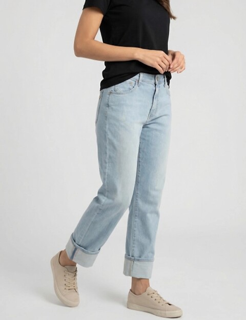 PLEASE Jean Femme Clair Revers Chevilles - 4