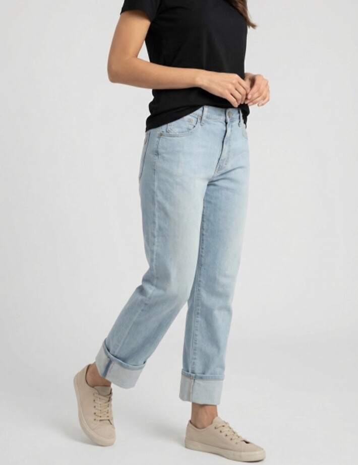 PLEASE Jean Femme Clair Revers Chevilles - 4