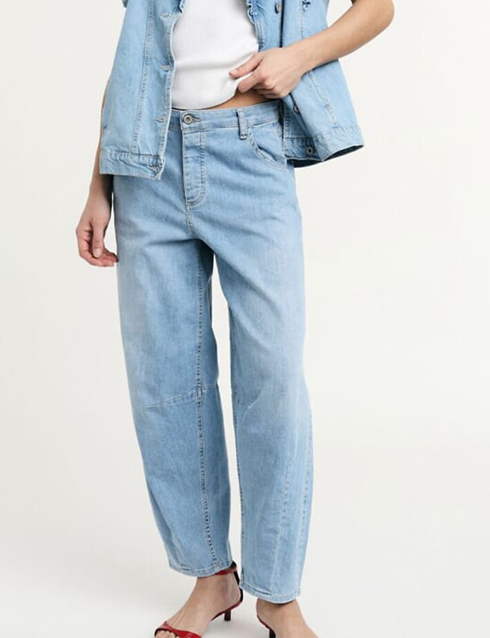PLEASE Jean Femme Coupe Ballon Clair - 2