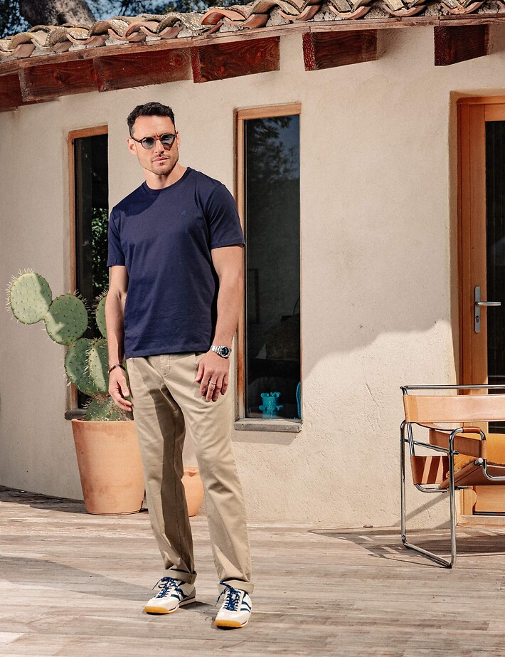 REPLAY T-Shirt Homme Manches Courtes Coupe Regular Marine 067 - 3