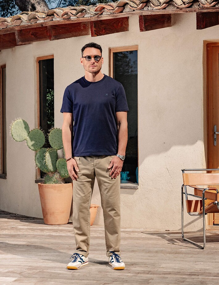 REPLAY T-Shirt Homme Manches Courtes Coupe Regular Marine 067 - 4