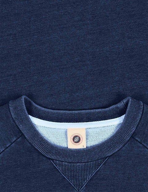 SWEET PANTS Sweat Mixte Mc Col Rond Indigo Bleu - 7