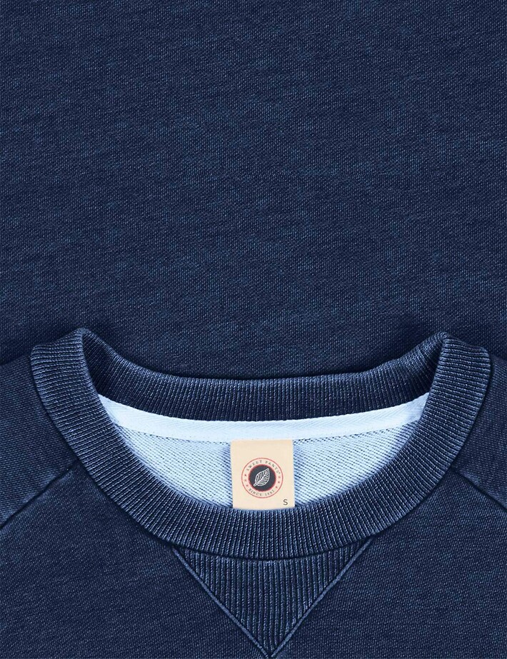 SWEET PANTS Sweat Mixte Mc Col Rond Indigo Bleu - 7