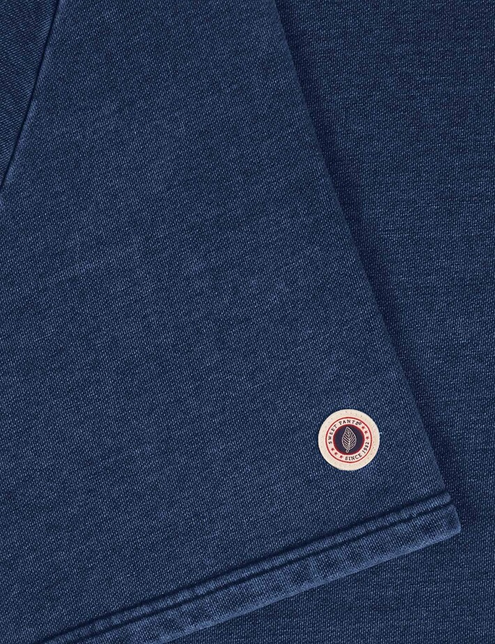 SWEET PANTS Sweat Mixte Mc Col Rond Indigo Bleu - 4