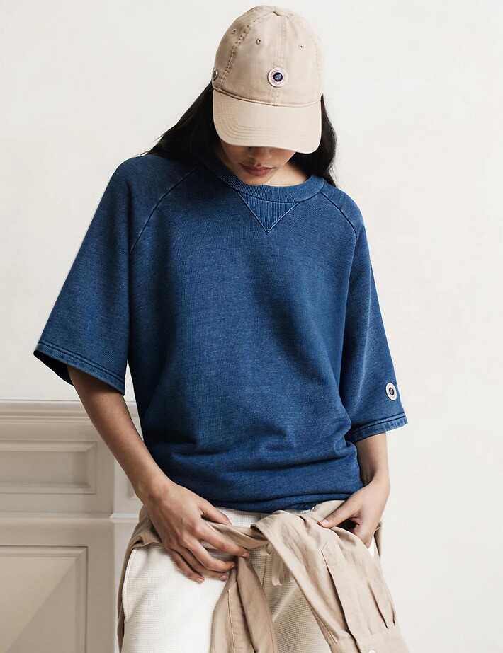 SWEET PANTS Sweat Mixte Mc Col Rond Indigo Bleu - 5