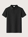 HBT Summer Chic Pique Wave | Rock Polo Noir Homme