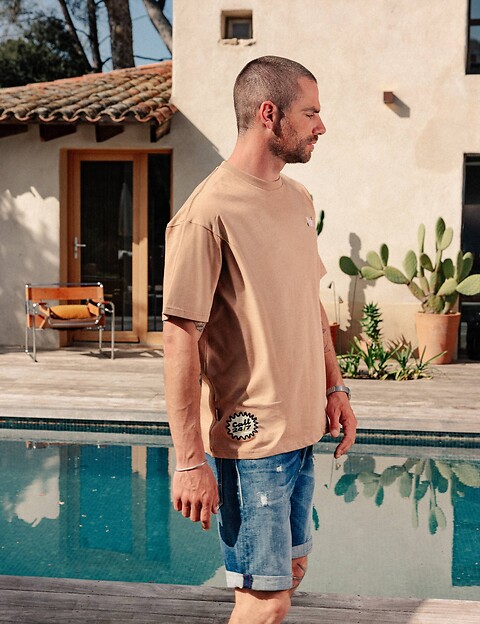 Natif T-Shirt Unisexe Vacation Home Marron - 5