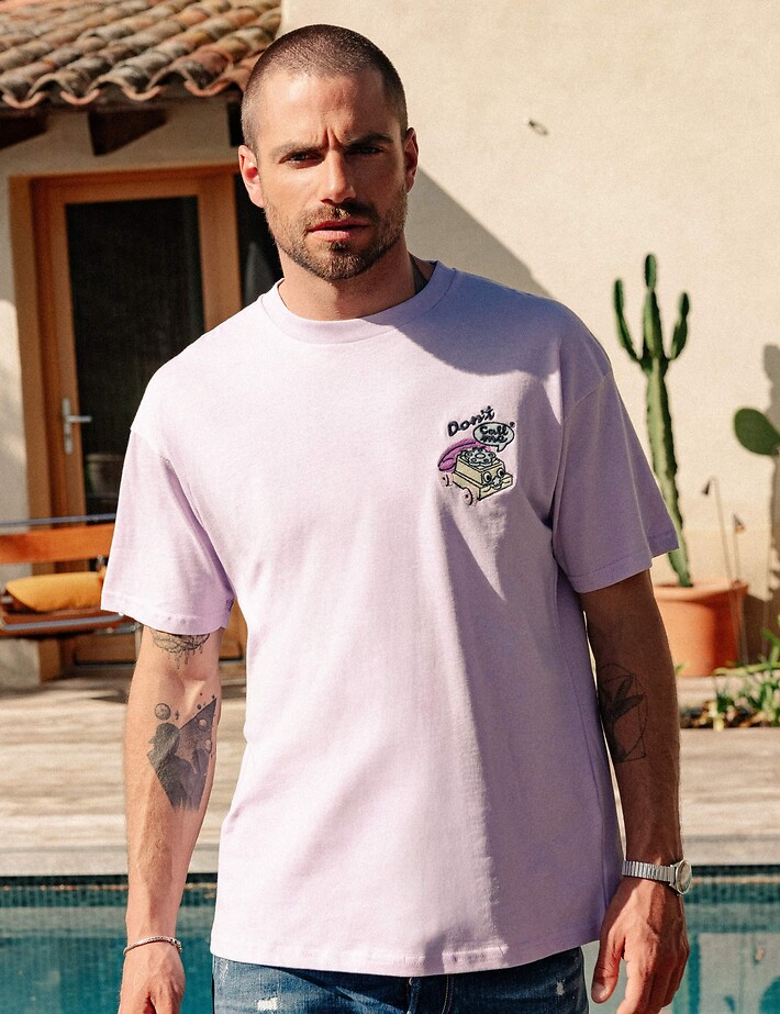 Natif T-Shirt Unisexe Just On Vacation Violet - 4