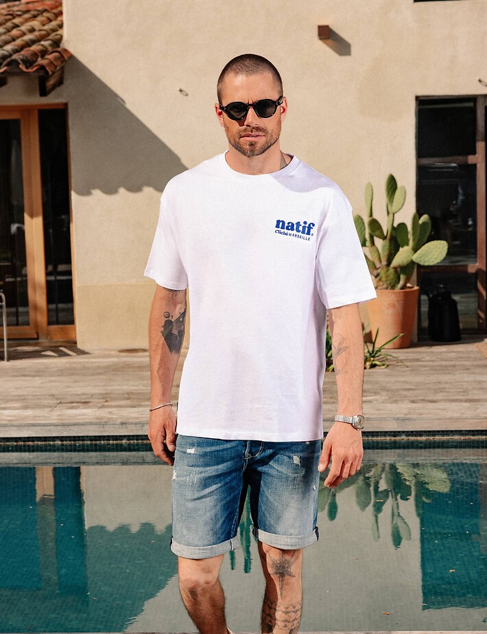 Natif T-shirt Unisexe Marseille Cliché Blanc - 11