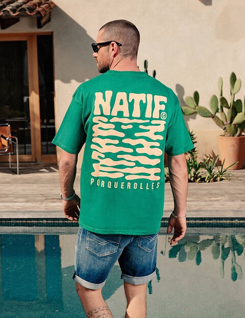 Natif T-Shirt Unisexe New Porquerolles Vert - 7