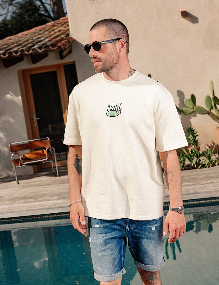 Natif T-Shirt Unisexe Super Fresh Bloom Beige - 5