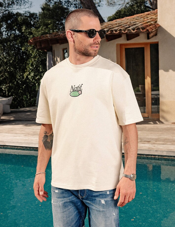 Natif T-Shirt Unisexe Super Fresh Bloom Beige - 7