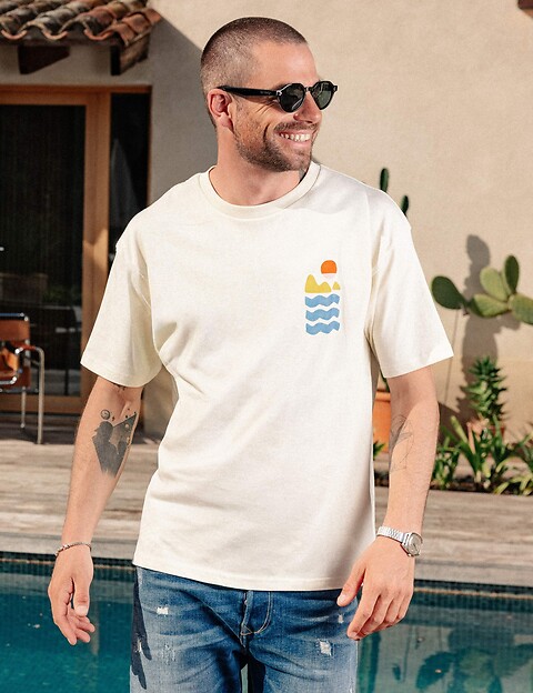 Natif T-Shirt Unisexe Medes Crème - 5