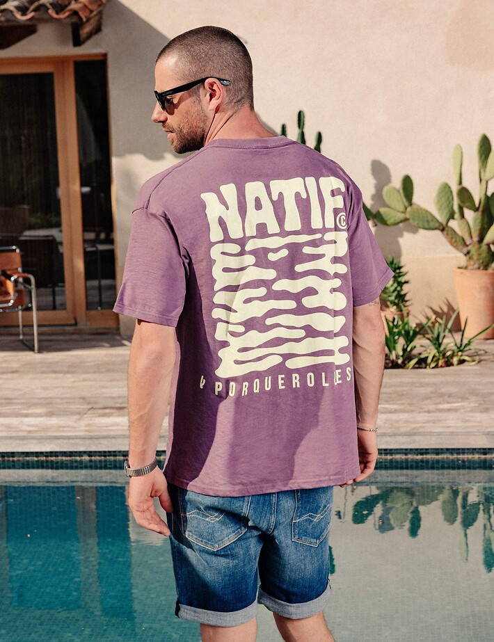 Natif T-Shirt Unisexe New Porquerolles Violet - 6