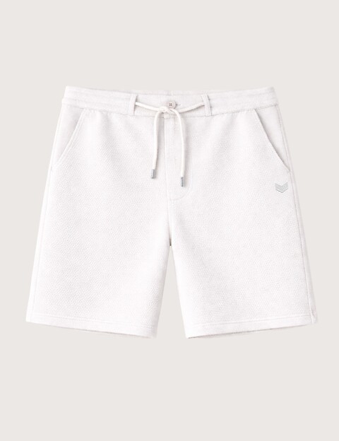 HBT Summer Chic Pique Wave | Matt Short Bermuda Blanc Homme