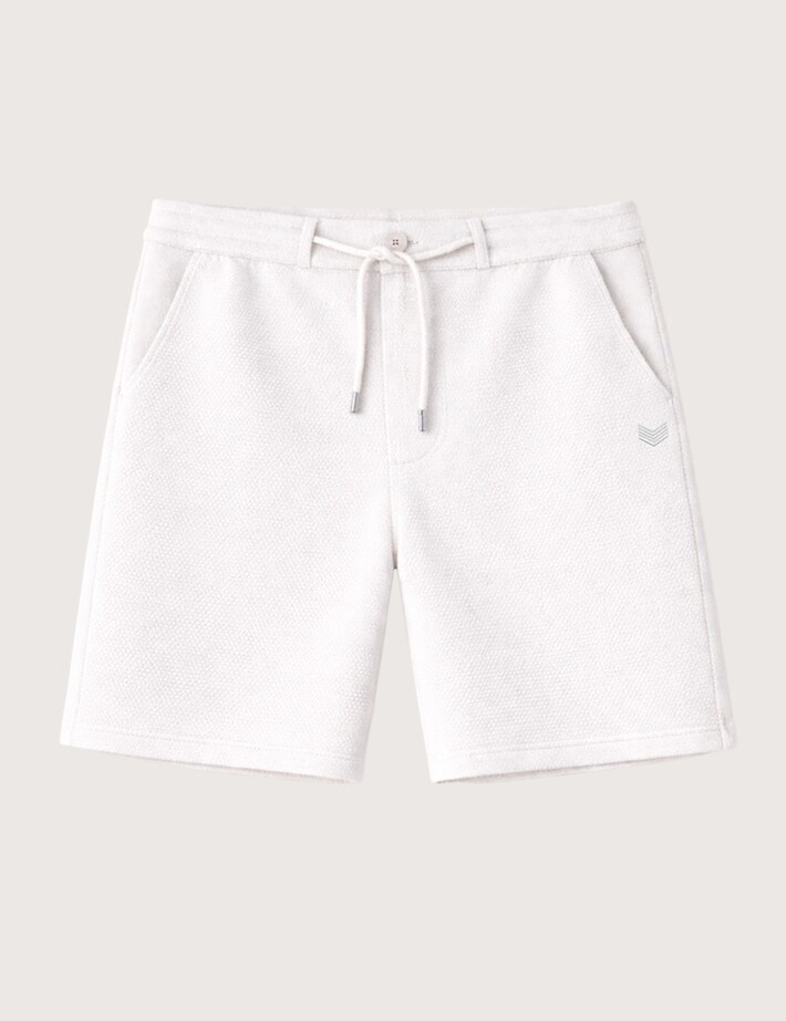 HBT Summer Chic Pique Wave | Matt Short Bermuda Blanc Homme