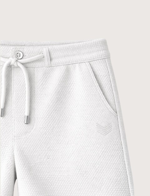 HBT Summer Chic Pique Wave | Matt Short Bermuda Blanc Homme - 3