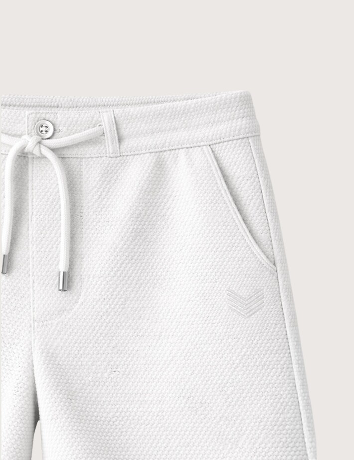 HBT Summer Chic Pique Wave | Matt Short Bermuda Blanc Homme - 3