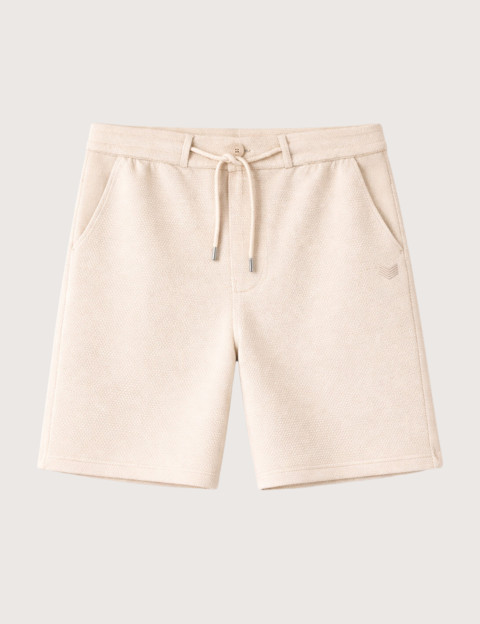 HBT Summer Chic Pique Wave | Matt Short Bermuda Ecru Homme