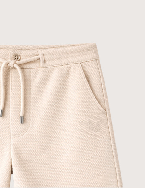 HBT Summer Chic Pique Wave | Matt Short Bermuda Ecru Homme - 3