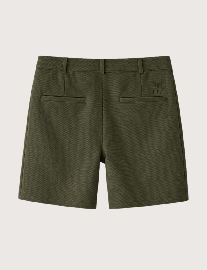 HBT Summer Chic Pique Wave | Matt Short Bermuda Kaki Homme - 3