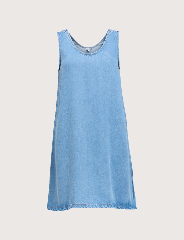 OBJECT Robe Chemise Courte Frame Bleu Clair Denim