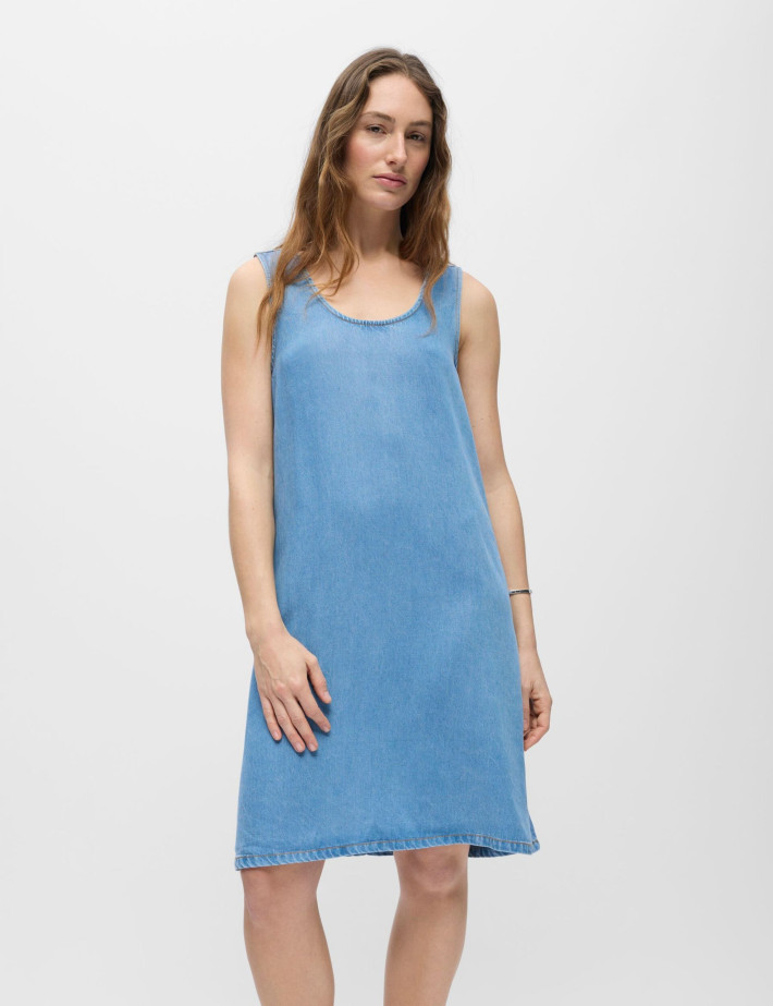 OBJECT Robe Chemise Courte Frame Bleu Clair Denim - 2