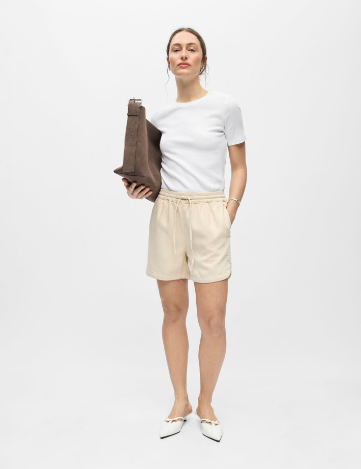 OBJECT Short Femme Frame Beige Denim - 2