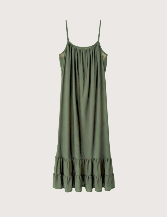 HBT Basics Shiny Silky | Madona Robe Kaki