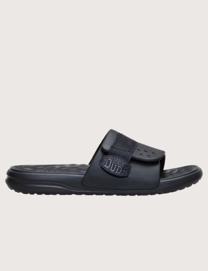 Hey Dude Claquettes Homme Wave Alt Slide Noir Gris