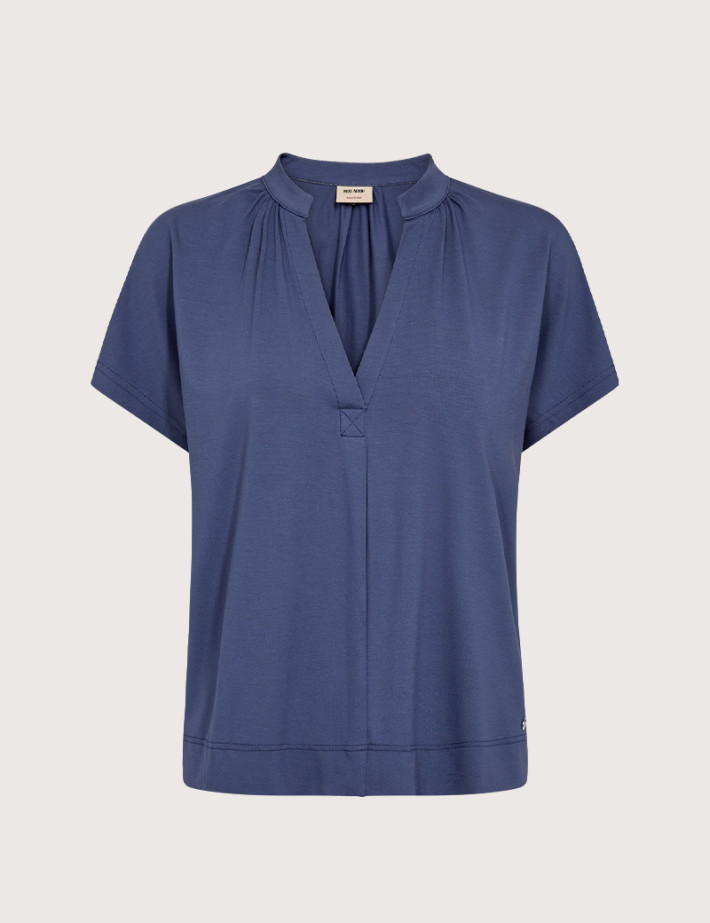 MOS MOSH Blouse Femme Col V Shira Marine