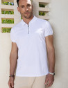 HBT Basics Essentiels Jersey | Rock Zip Polo Blanc Homme - 5