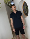 HBT Basics Essentiels Jersey | Rock Zip Polo Noir