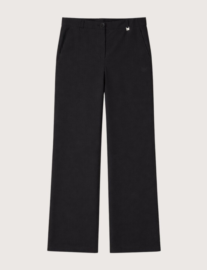 HBT Heritage Chaine & Trame Rayure | Stanley Pantalon Noir Femme