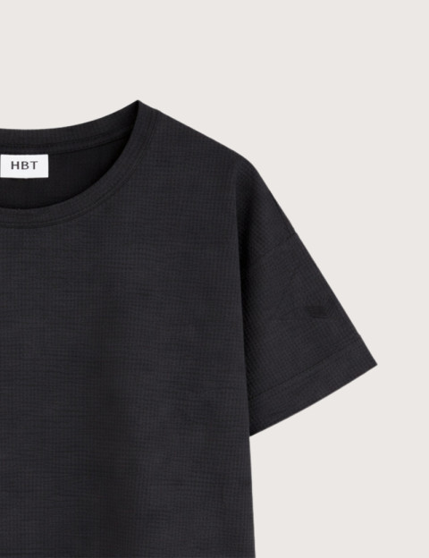 HBT Summer Chic Waffle | Lilou Top Noir - 2