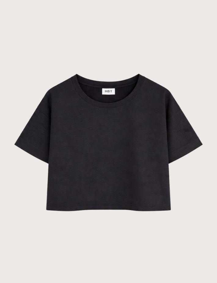 HBT Summer Chic Waffle | Lilou Top Noir