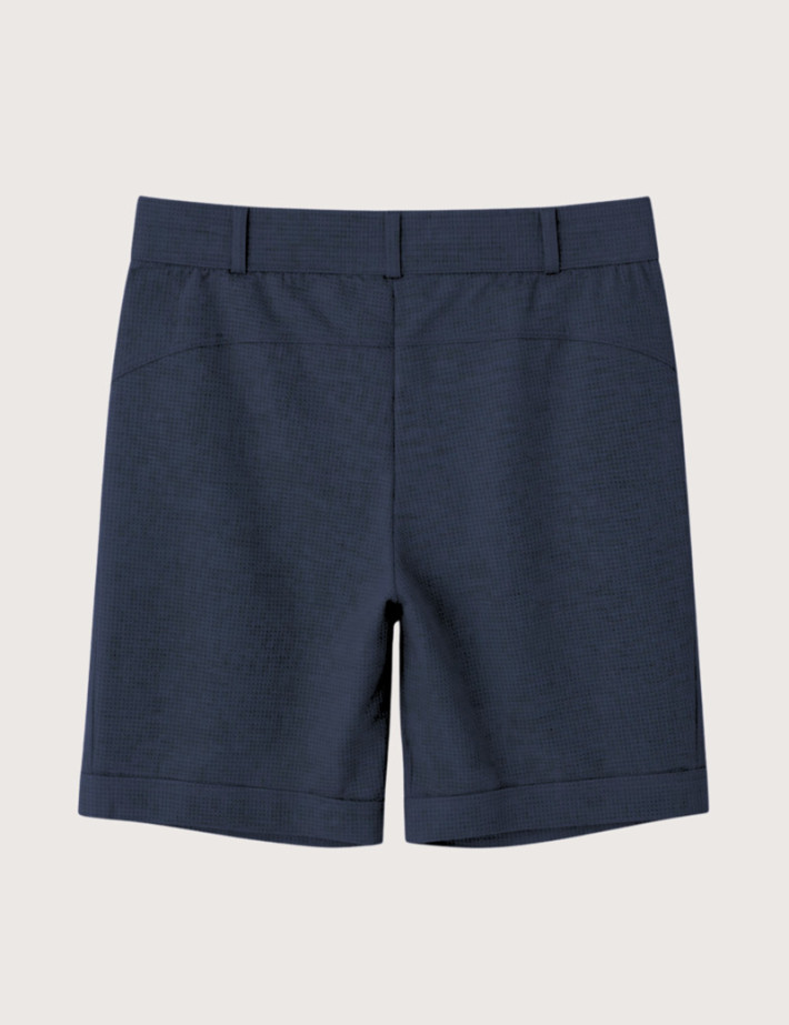 HBT Summer Chic Waffle | Sherry Bermuda Marine Femme - 2