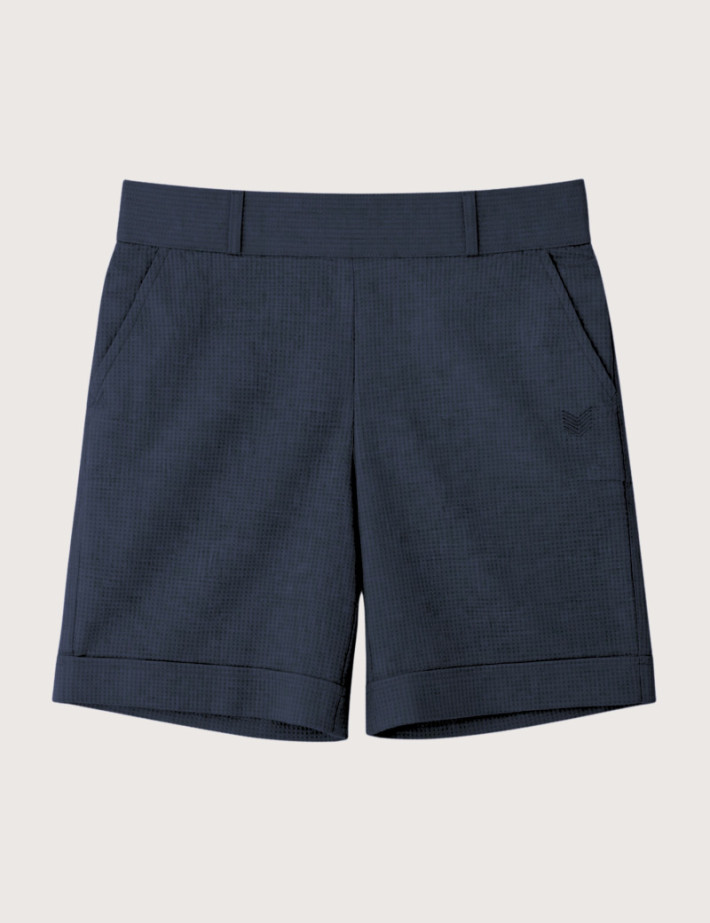 HBT Summer Chic Waffle | Sherry Bermuda Marine Femme