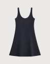HBT Summer Chic Waffle | Helena Robe Noir Femme