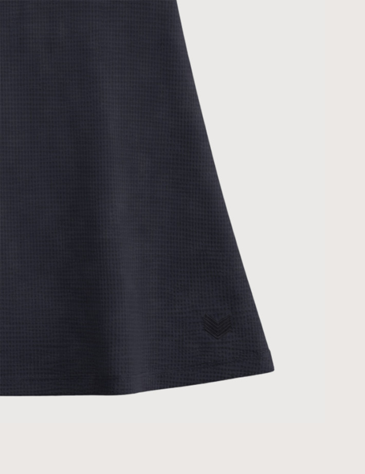 HBT Summer Chic Waffle | Helena Robe Noir Femme - 2