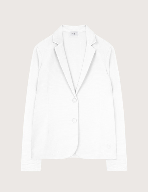 HBT Summer Chic Pique Wave | Shirley Veste Blanc Femme
