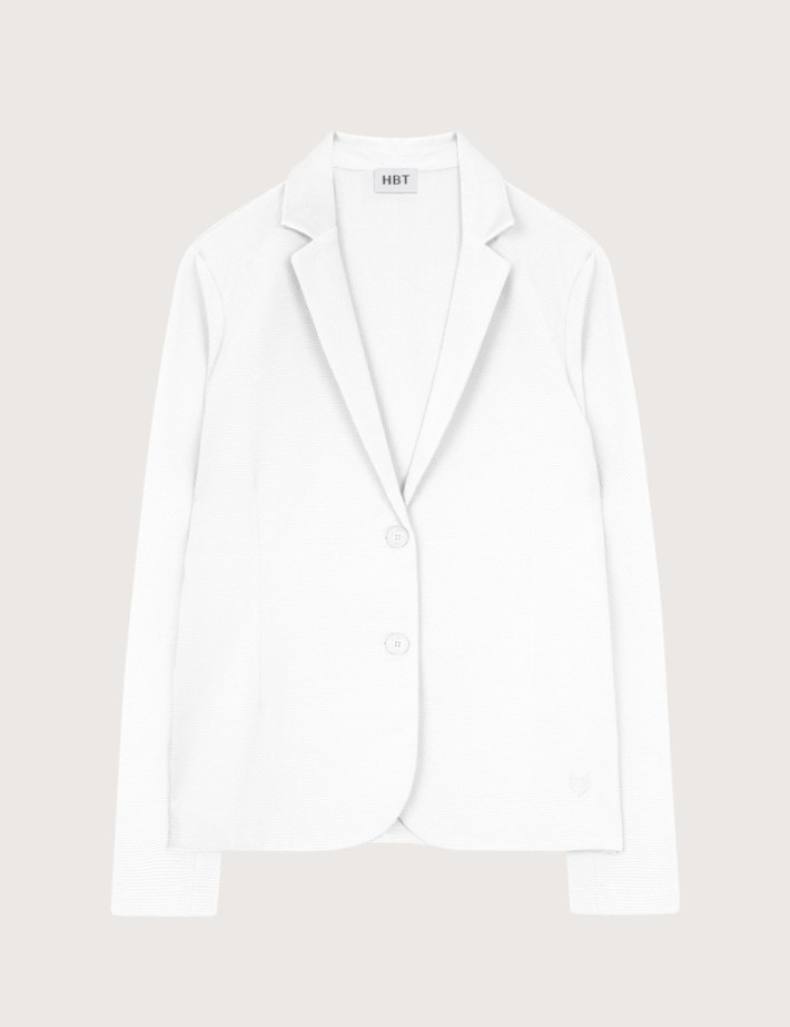 HBT Summer Chic Pique Wave | Shirley Veste Blanc Femme