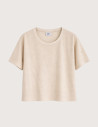 HBT Summer Chic Pique Wave | Lilou Top Ecru Femme