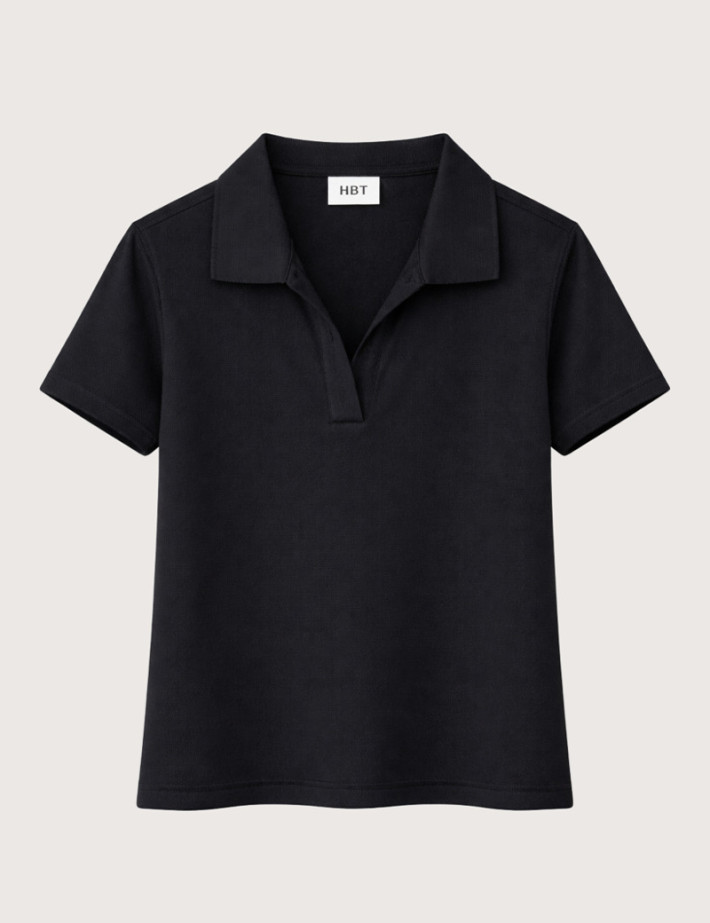 HBT Summer Chic Pique Wave | Ron Polo Noir Femme