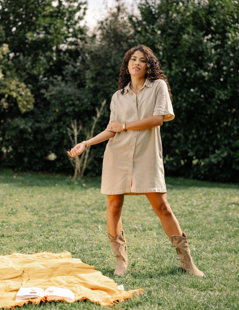 Métisse Santiags en Cuir Motifs Taupe - 11