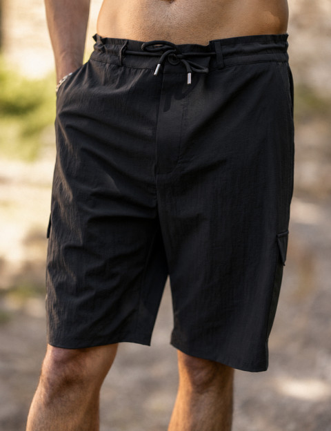 HBT Heritage Tech Para | Newton Short Bermuda Noir Homme