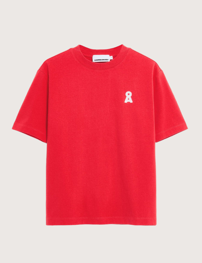 Armed Angels T-Shirt Femme Manches Courtes Iconic Tarjaa Rouge