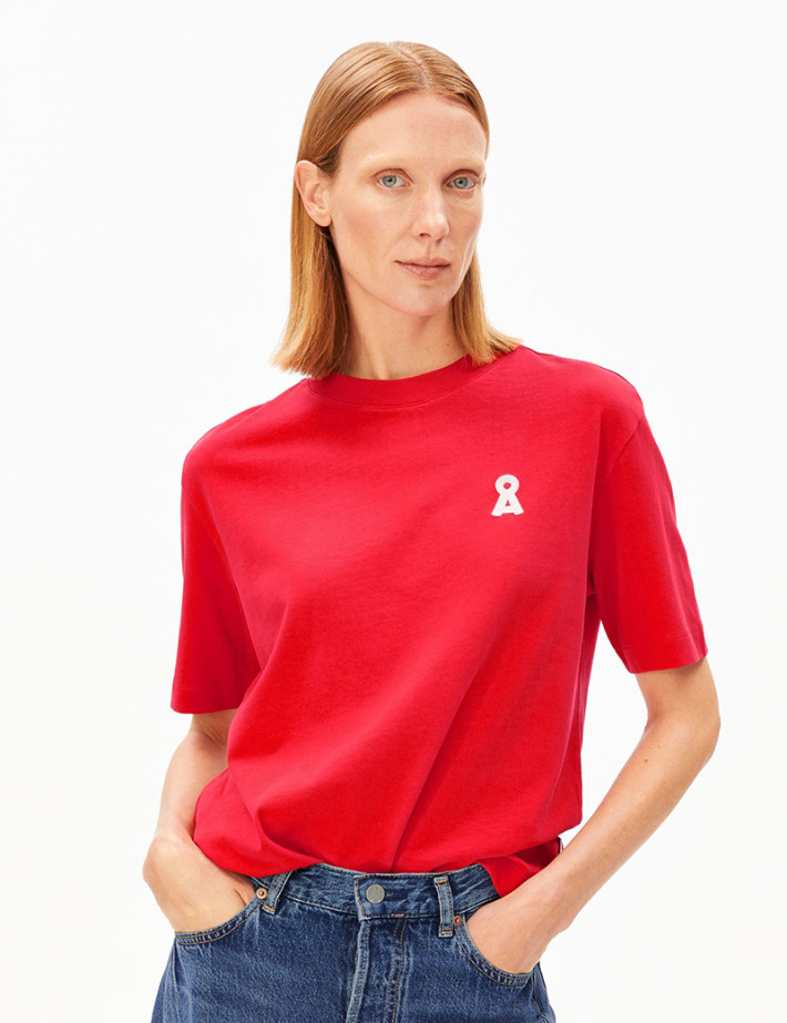 Armed Angels T-Shirt Femme Manches Courtes Iconic Tarjaa Rouge - 2