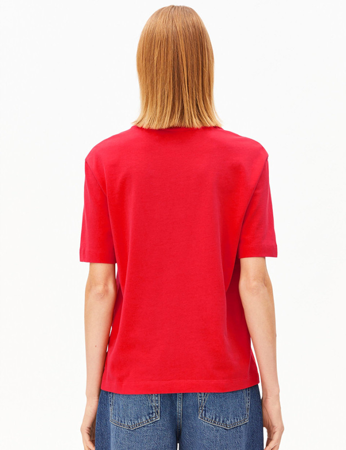 Armed Angels T-Shirt Femme Manches Courtes Iconic Tarjaa Rouge - 3