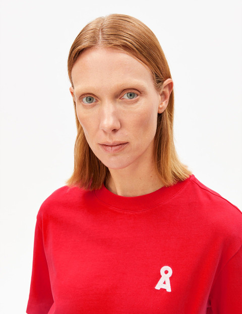 Armed Angels T-Shirt Femme Manches Courtes Iconic Tarjaa Rouge - 4